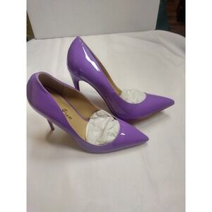 Sexy Prom Women Lavender Purple Patent Pointed Toe Stiletto Pump Heels Size 8.5